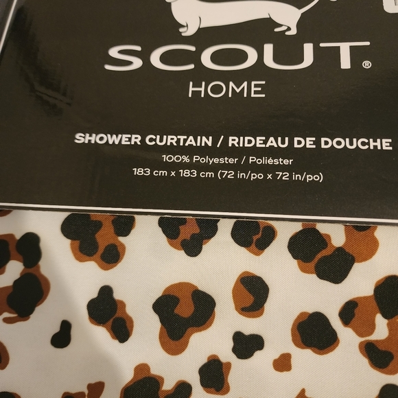 Cheetah Print Fabric Shower Curtain Animal Print Scout Home - Picture 2 of 2